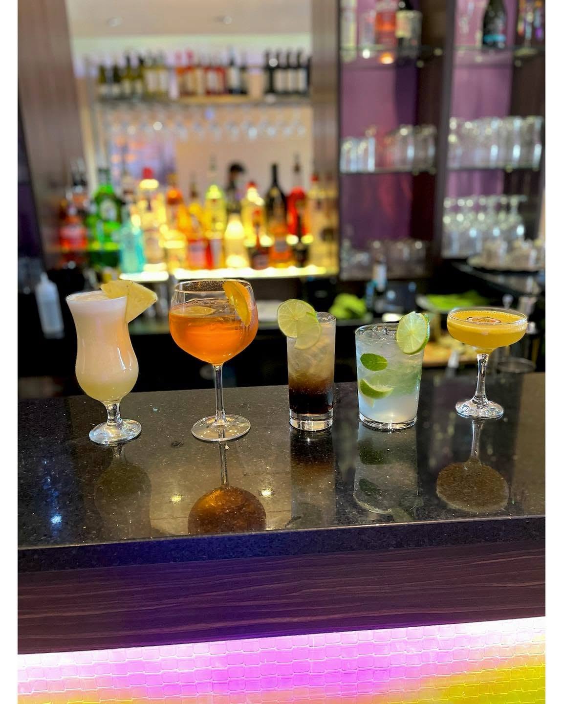 Ela restaurant's cocktails, wines and baverages in Stowmarket.